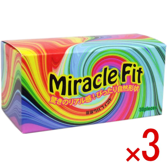 【3点まとめ買い】サガミ ミラクルフィット コンドーム 30個入 × 3点 驚きのリアル感! ぴったり自然形状! 【送料込み】