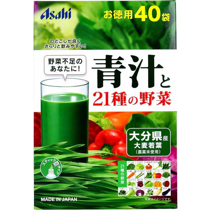 ※アサヒ 青汁と21種の野菜 3.3g×40袋 × 1点 野菜不足のあなたに! 注意)商品名先頭に【※】マークは軽減税率対象品目です。 【送料込み】