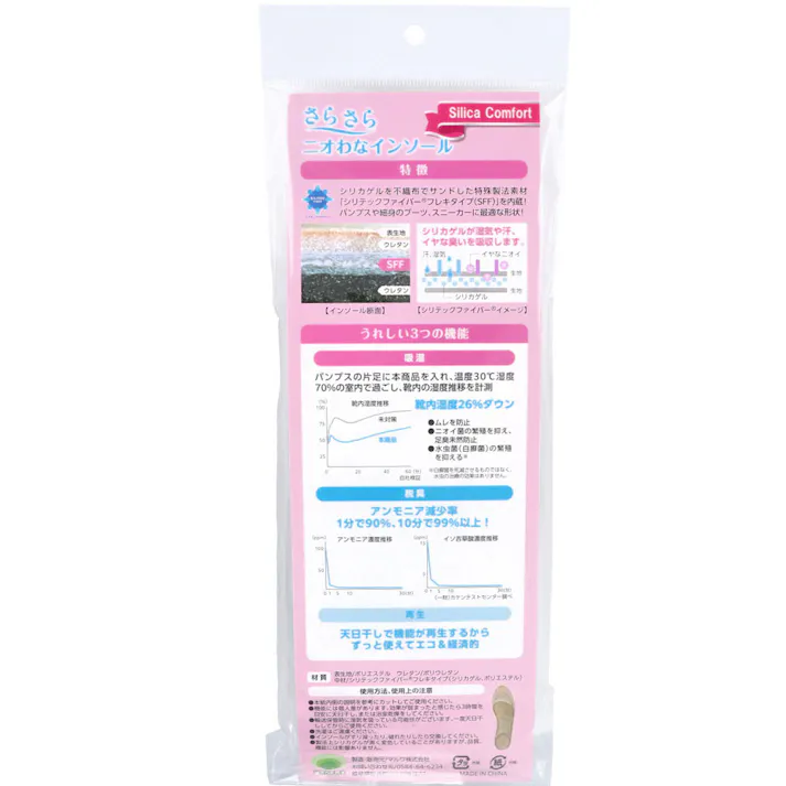 【3点まとめ買い】Silica Comfort さらさらニオわなインソール 22.0~25.0cm × 3点 ニオイで悩まない足へ! 足の臭いが気になって靴を脱げない。そんな方に。 【送料込み】