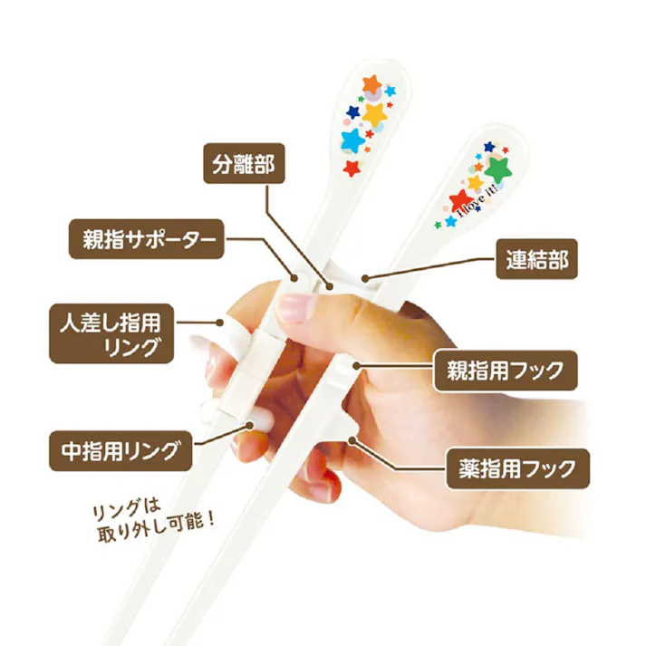 【2点まとめ買い】エジソンのお箸キッズ 右手用 × 2点 リングに指を入れるだけ!正しく持てる設計! 正しい指の角度をサポートするリング形状なのでリングに指を入れるだけですぐに正しく使える! 【送料込み】