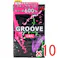 【10点まとめ買い】オカモト GROOVE コンドーム 6個入 × 10点 グルーヴゼリーを塗布 外側の高潤滑ゼリーと内側の超密着ゼリーの2層構造 【送料込み】