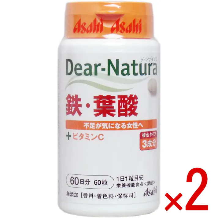 【2点まとめ買い】※ディアナチュラ 鉄・葉酸 60日分 60粒 × 2点 不足が気になる女性へ! 【送料込み】