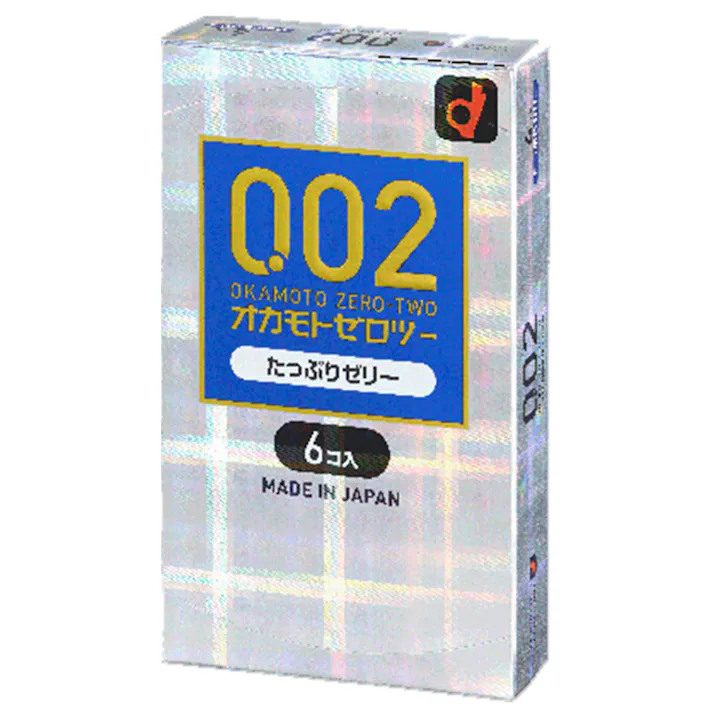 【10点まとめ買い】オカモトゼロツー たっぷりゼリー 0.02コンドーム 6個入 × 10点 ゼリーたっぷり 均一なうすさ0.02ミリ台 【送料込み】
