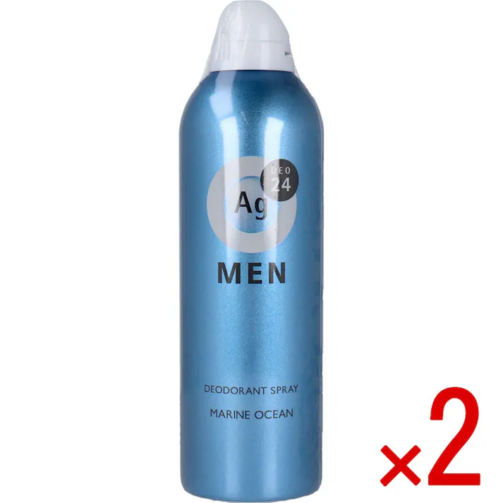 【2点まとめ買い】エージーデオ24メン メンズデオドラントスプレー N マリンオーシャン 180g × 2点 ニオイ菌を断つ!全身ずーっとにおわない! 男の汗・アブラ・ニオイを徹底研究!24時間、肌快適ケア。いつでもどこでもずーっと快適な肌を願う人へ。 【送料込み】