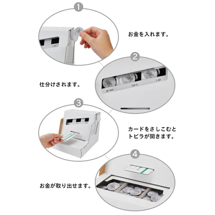 【3点まとめ買い】hacomo WOW ダンボールで遊ぼう! ATM貯金箱 ダンボール工作キット × 3点 作ってワォ、遊んでワォ、驚きの楽しさ!作ったあとも楽しいWOWシリーズです。 のりもハサミも不要!工具のいらないダンボール素材から出来た工作キット。 【送料込み】