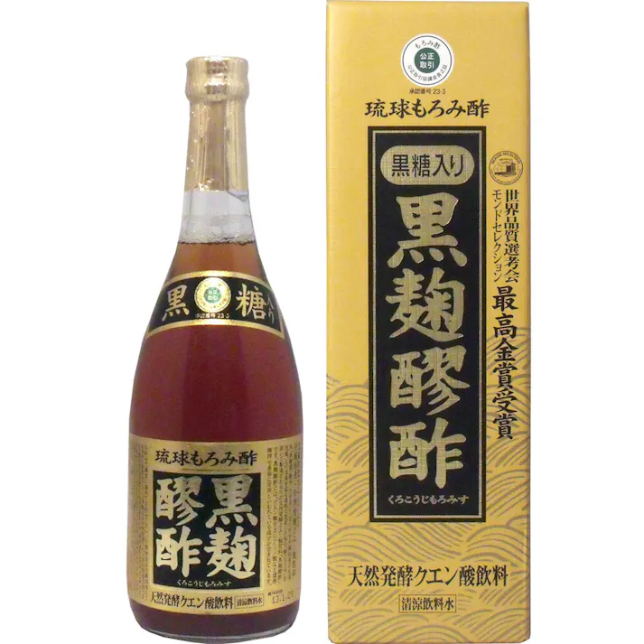 【3点まとめ買い】※琉球もろみ酢 黒麹醪酢(黒糖タイプ) 720mL × 3点 世界品質選考会モンドセレクション 最高金賞受賞! 注意)商品名先頭に【※】マークは軽減税率対象品目です。 【送料込み】