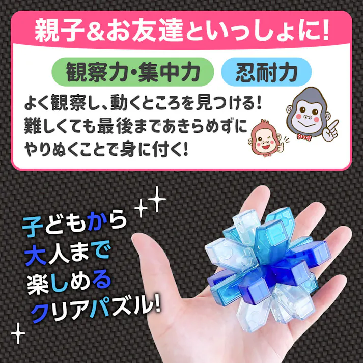 【2点まとめ買い】KUMIPULA(クミプラ) クリアパズル ディープシー 9ピース × 2点 バラして組み立てる! 子どもから大人まで楽しめるクリアパズル! 【送料込み】