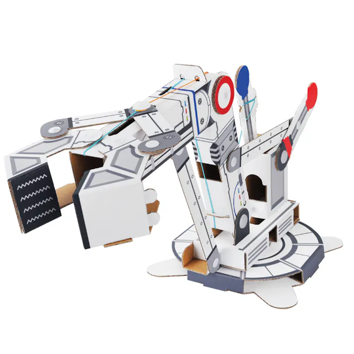 【2点まとめ買い】hacomo WOW ダンボールで遊ぼう! ロボットアーム ダンボール工作キット × 2点 作ってワォ、遊んでワォ、驚きの楽しさ!作ったあとも楽しいWOWシリーズです。 のりもハサミも不要!工具のいらないダンボール素材から出来た工作キット。 【送料込み】