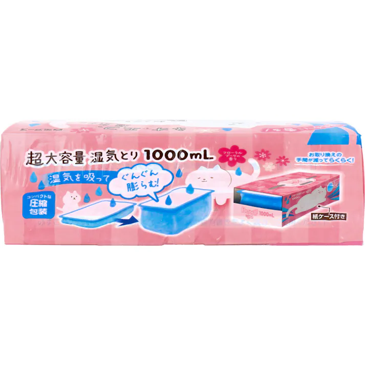 【2点まとめ買い】ドライ&ドライUP NECO 湿気とり フローラルブーケの香り 1000mL×2コ入 × 2点 ネオでエコな湿気とり。 湿気を吸ってぐんぐん膨らむ超大容量の使い捨てタイプの湿気とり。 【送料込み】
