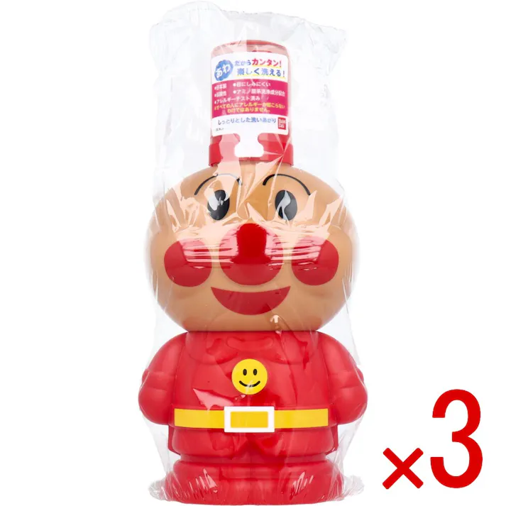【3点まとめ買い】アンパンマン こどもシャンプー あわポンプタイプ 250mL × 3点 かわいい「アンパンマン」のボトルのあわポンプシャンプー! 髪と頭皮をやさしく洗う、目にしみにくい弱酸性のあわシャンプーです。 【送料込み】