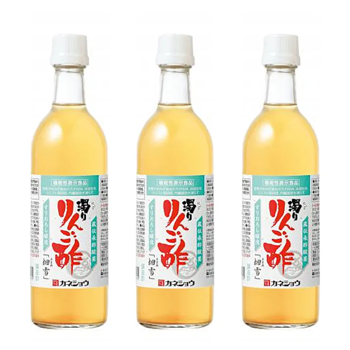 青森の味!蔵伝承酢酸菌 濁り りんご酢 「細雪」 500ml 3本