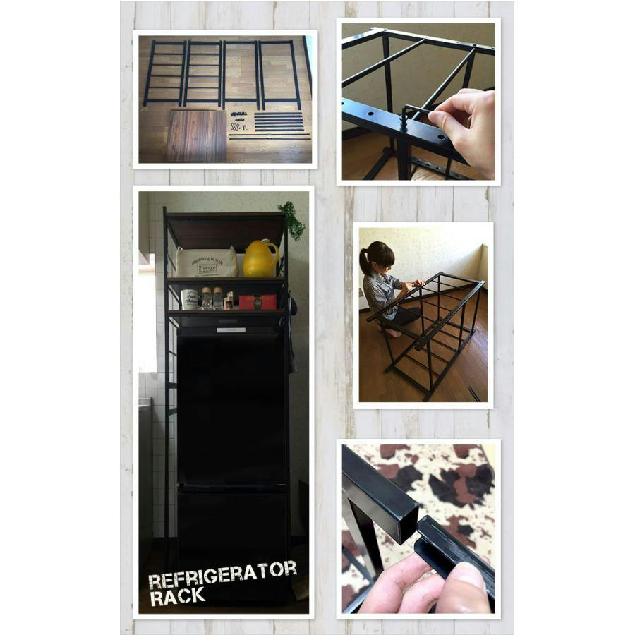 冷蔵庫ラック 冷蔵庫 ラック 冷蔵庫上ラック キッチンラック レンジ