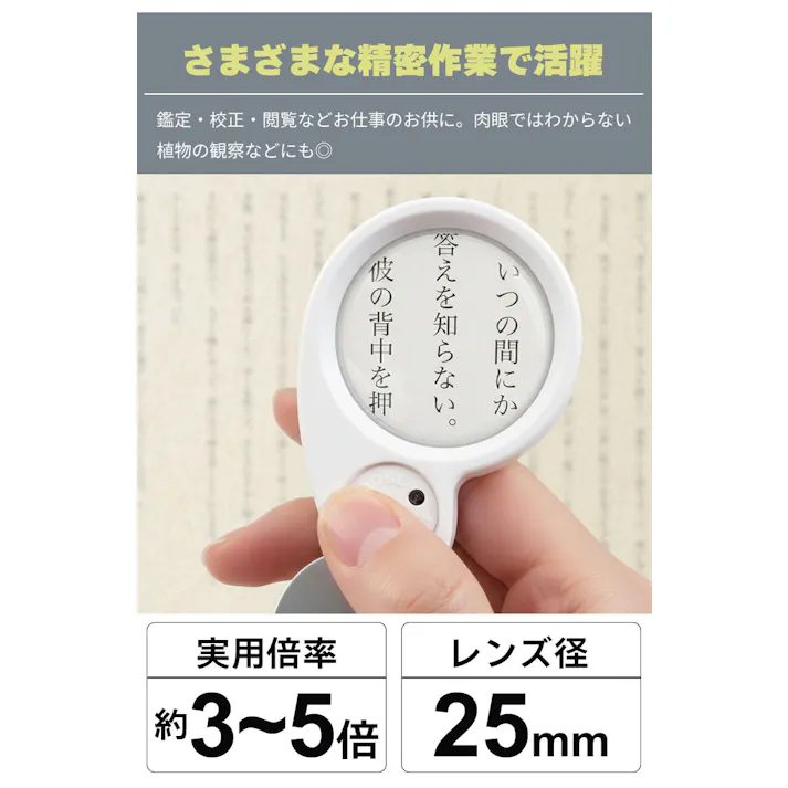 ルーペ LEDライト付き 3倍 5倍 拡大鏡 折りたたみ 小型 コンパクト 軽量 ケース付き ポケットルーペ 携帯用 読書 新聞 校正 校閲 敬老の日