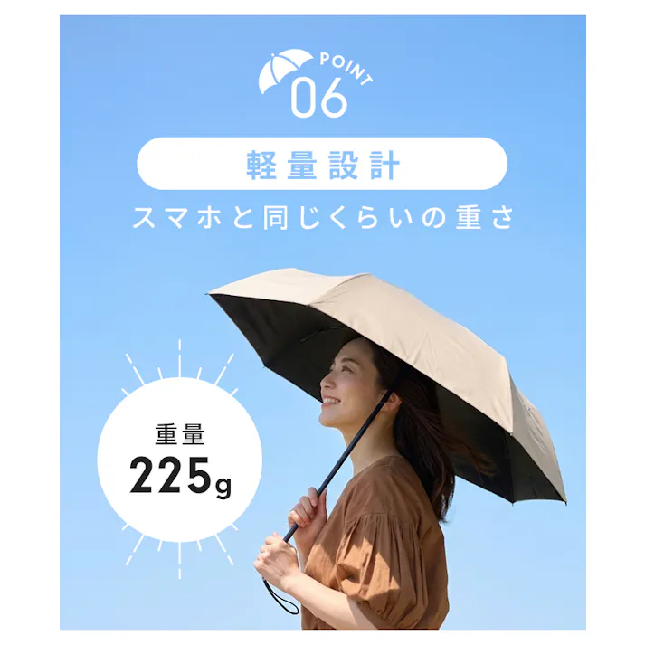 日傘 晴雨兼用 折りたたみ傘 53cm 軽量 UVカット99%以上 UPF50+ 6本骨 遮光 紫外線対策 日焼け対策 携帯用 通勤 通学 レジャー 無地