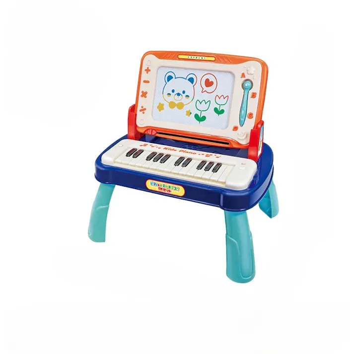キッズ 電子ピアノ トイピアノ 幼児 鍵盤モード 1KEYモード 音感教育 音楽 おもちゃ おえかきボード マグネット 2way デスク 男の子 女の子 3歳 4歳 5歳 知育 創造力 室内遊び スライドバー ペン付き 誕生日