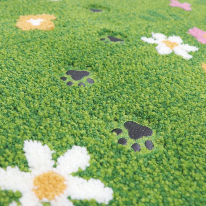 【1枚売り】70×90cm ペット おすすめ ラグタス ネコラグ すべり止め 付き 洗える かわいい ラグ マット 子犬 子猫 老犬 シニア (ガーデン)
