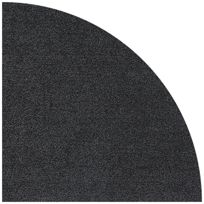 【4枚入】 50×50cm 1/4円形 ペット おすすめ ラグタス タイルラグ サークルパーツ すべり止め 付き 洗える タイルカーペット 子犬 子猫 老犬 シニア (ブラック)