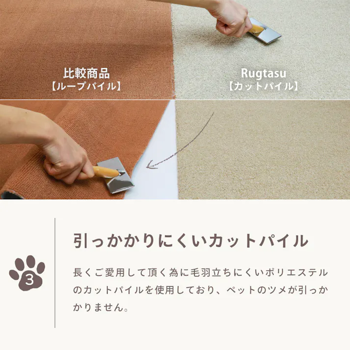 【4枚入】 70×22cm ペット おすすめ ラグタス 階段マット ワイド すべり止め 付き 洗える 子犬 子猫 老犬 シニア (ネイビー)肉球刺繍なし