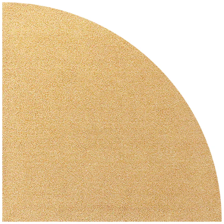【4枚入】 50×50cm 1/4円形 ペット おすすめ ラグタス タイルラグ サークルパーツ すべり止め 付き 洗える タイルカーペット 子犬 子猫 老犬 シニア (イエロー)