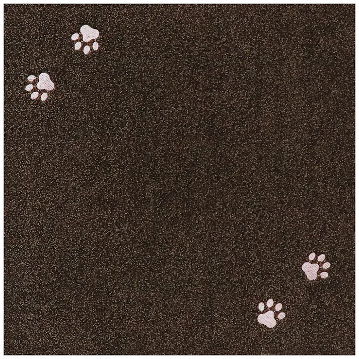 【4枚入】 50×50cm ペット おすすめ ラグタス タイルラグ てくてく肉球 すべり止め 付き 洗える タイルカーペット 50cm角 正方形 子犬 子猫 老犬 シニア (ダークブラウン)