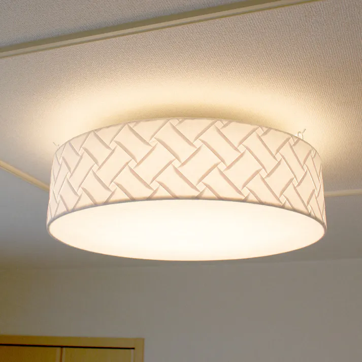 【日本製 和風LEDシーリングライト】和紙 照明washi LED シーリングライト ディスク SC-105【柄:織姫】 リモコン10段階の調光機能 11段階の調色機能 タイマー機能 12畳までのお部屋に対応 格子柄の和紙 【送料込み】#saiko