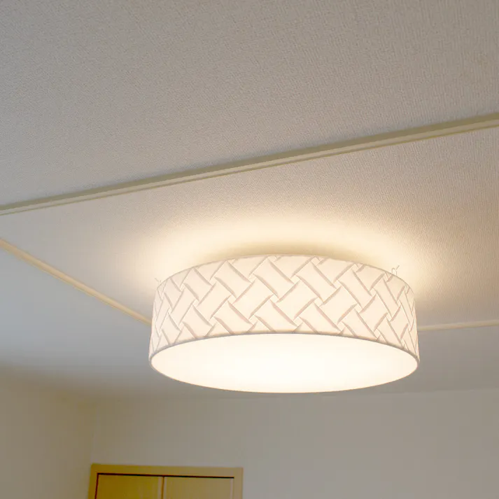 【日本製 和風LEDシーリングライト】和紙 照明washi LED シーリングライト ディスク SC-105【柄:織姫】 リモコン10段階の調光機能 11段階の調色機能 タイマー機能 12畳までのお部屋に対応 格子柄の和紙 【送料込み】#saiko