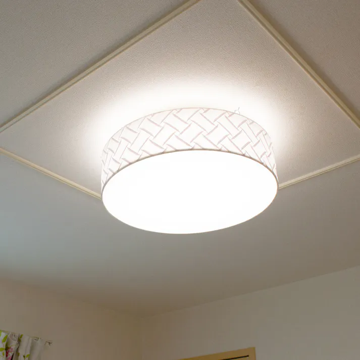 【日本製 和風LEDシーリングライト】和紙 照明washi LED シーリングライト ディスク SC-105【柄:織姫】 リモコン10段階の調光機能 11段階の調色機能 タイマー機能 12畳までのお部屋に対応 格子柄の和紙 【送料込み】#saiko
