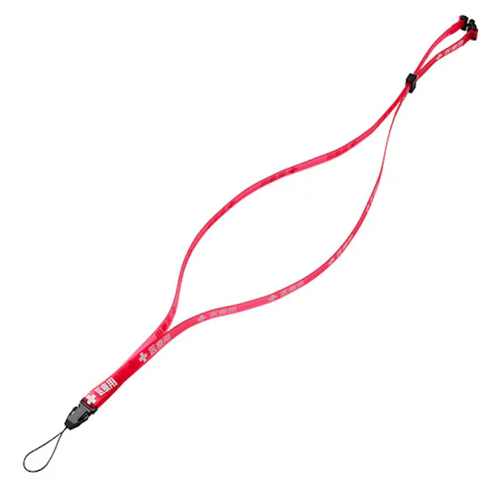 医療スタッフ用抗菌ネックストラップ レッド