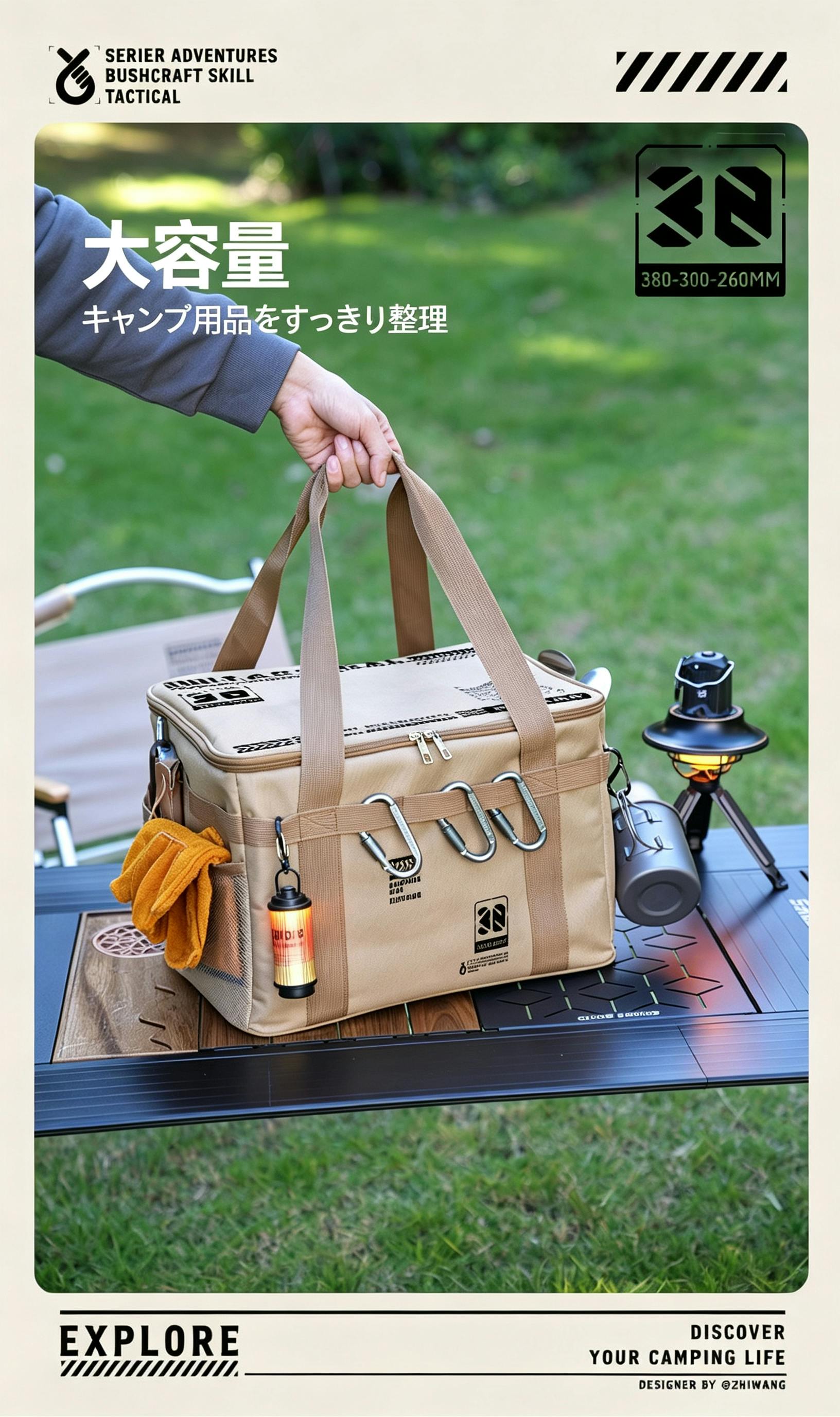 キャンプ収納バッグ タクティカルバッグ アウトドア調理器具収納ケース