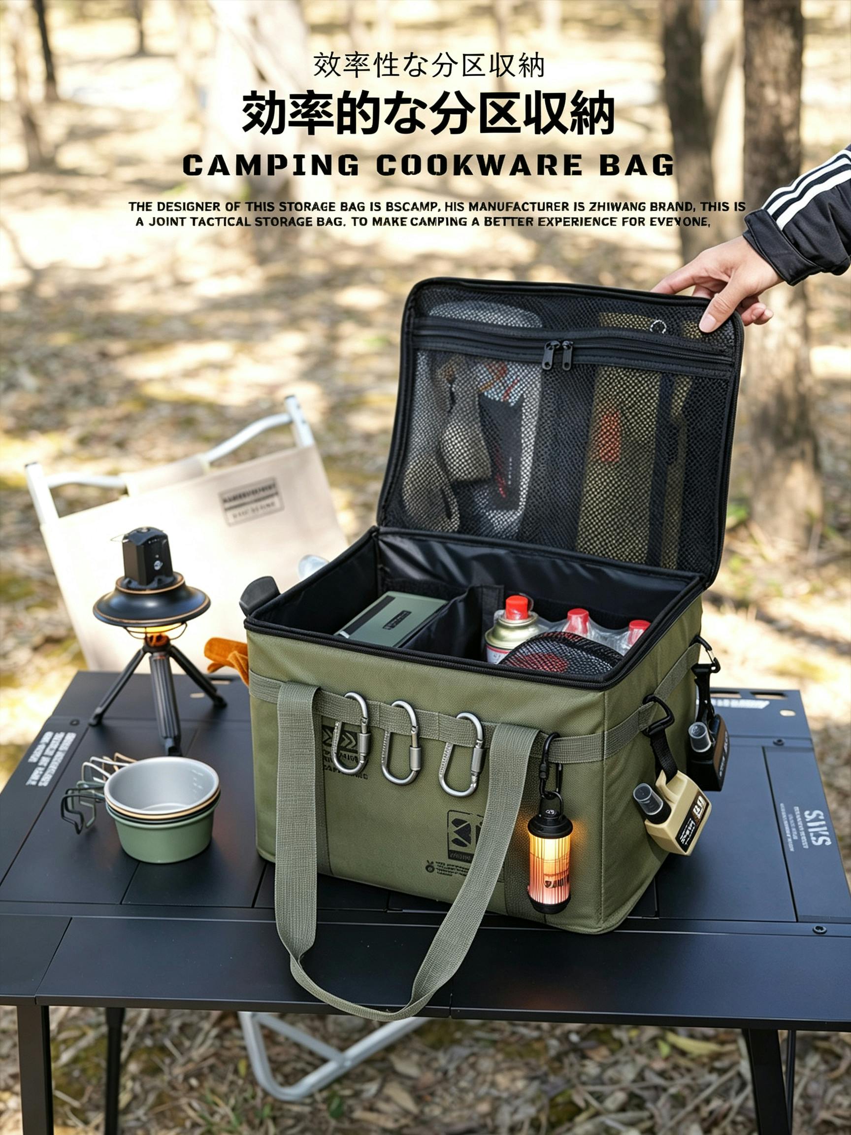 キャンプ収納バッグ タクティカルバッグ アウトドア調理器具収納ケース