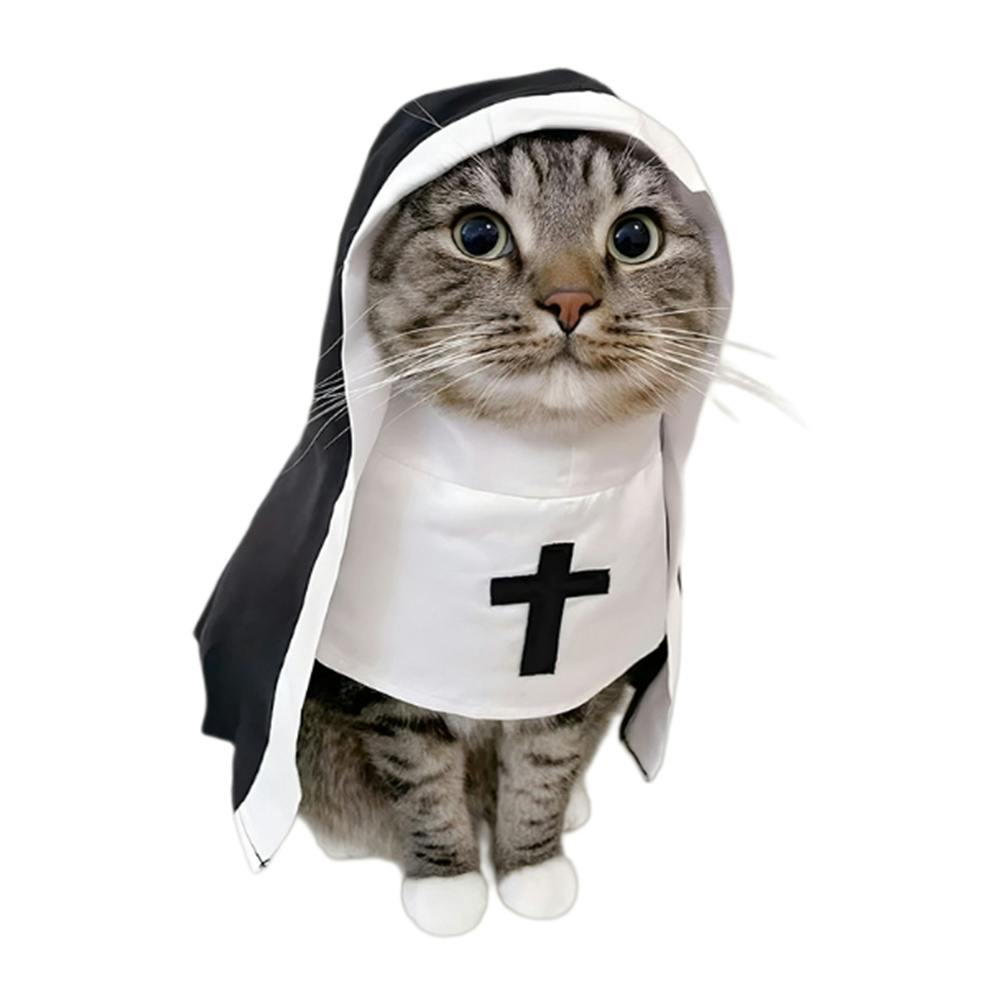 犬用 シスター コスプレ 犬のシスター服 猫 ペット 犬用修道女