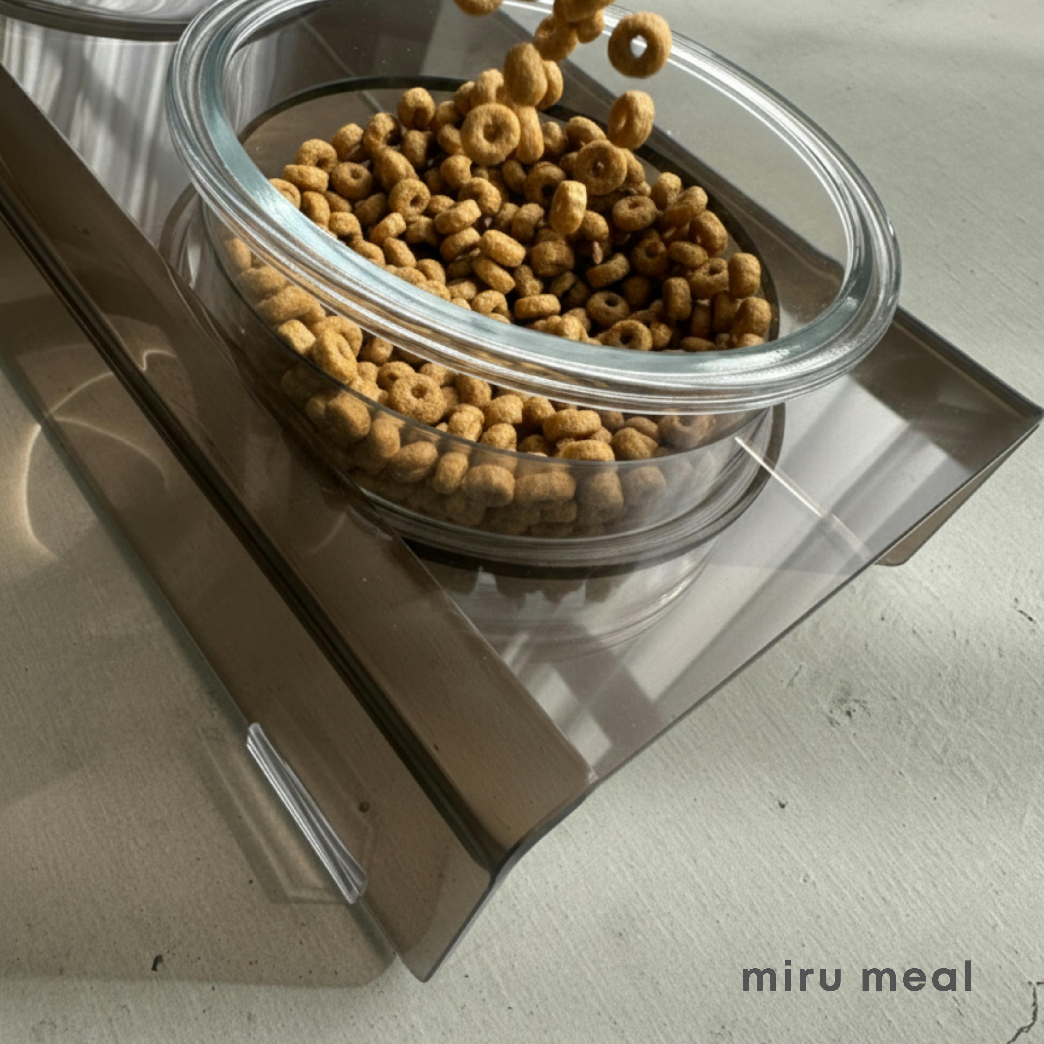 ドッグフード mirui 送料無料】【MIRU MEAL 2 ブラウン】ペット 犬 猫 フードボウル 食器