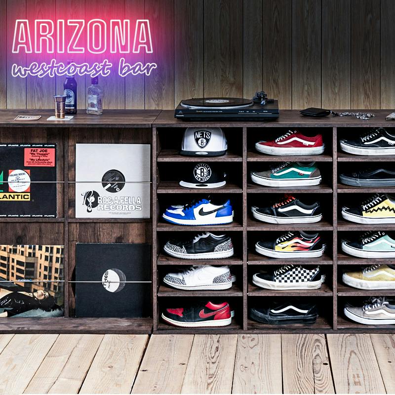 ARIZONA】バーカウンターユニット 幅111cm 西海岸ヴィンテージ バー