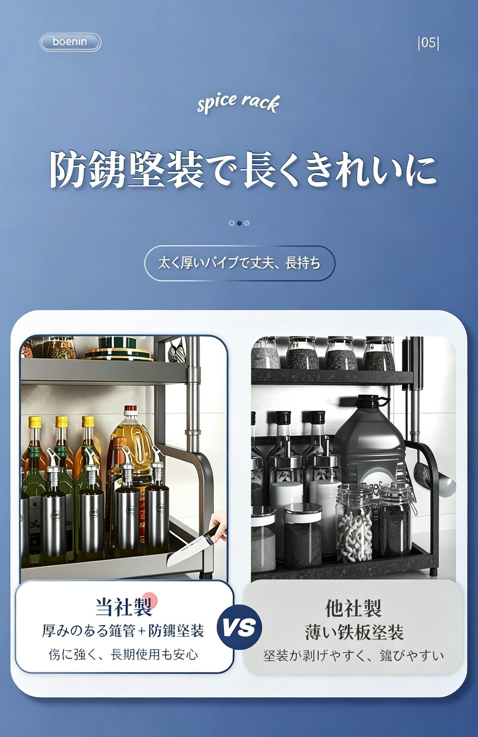キッチン収納 調味料ラック 多機能棚 包丁立て まな板 蓋置き 箸