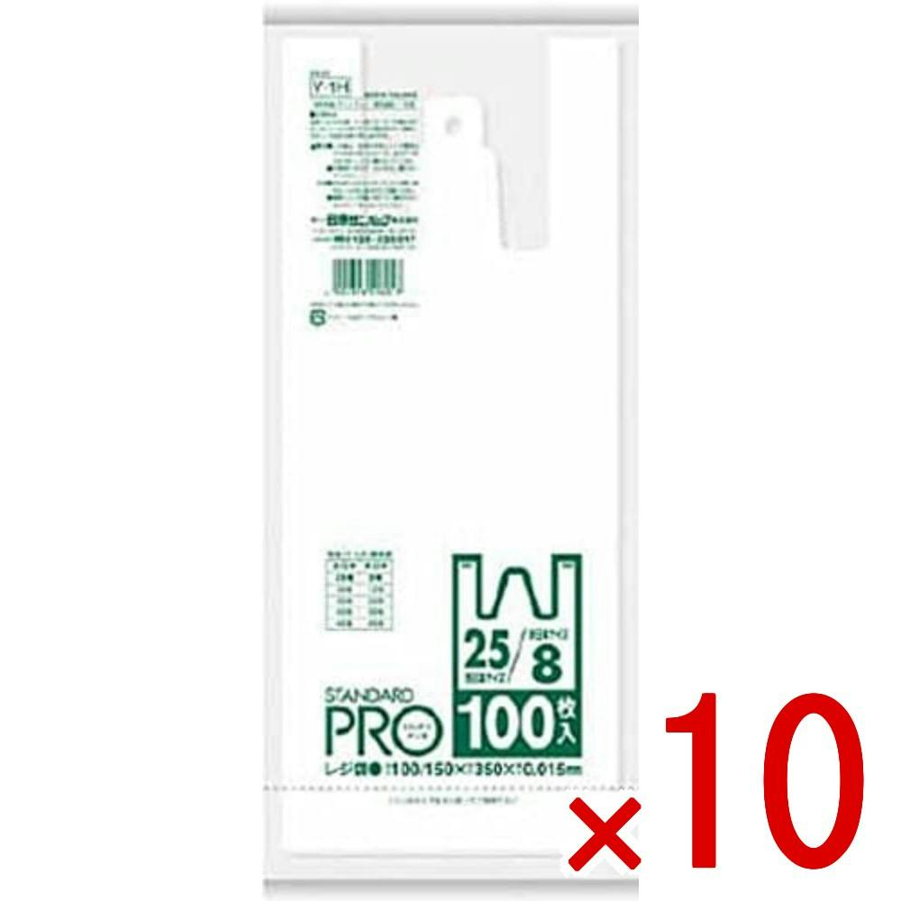 10点まとめ買い】Y－1H レジ袋 NO8／25 白 × 10点 日本サニパック とっ