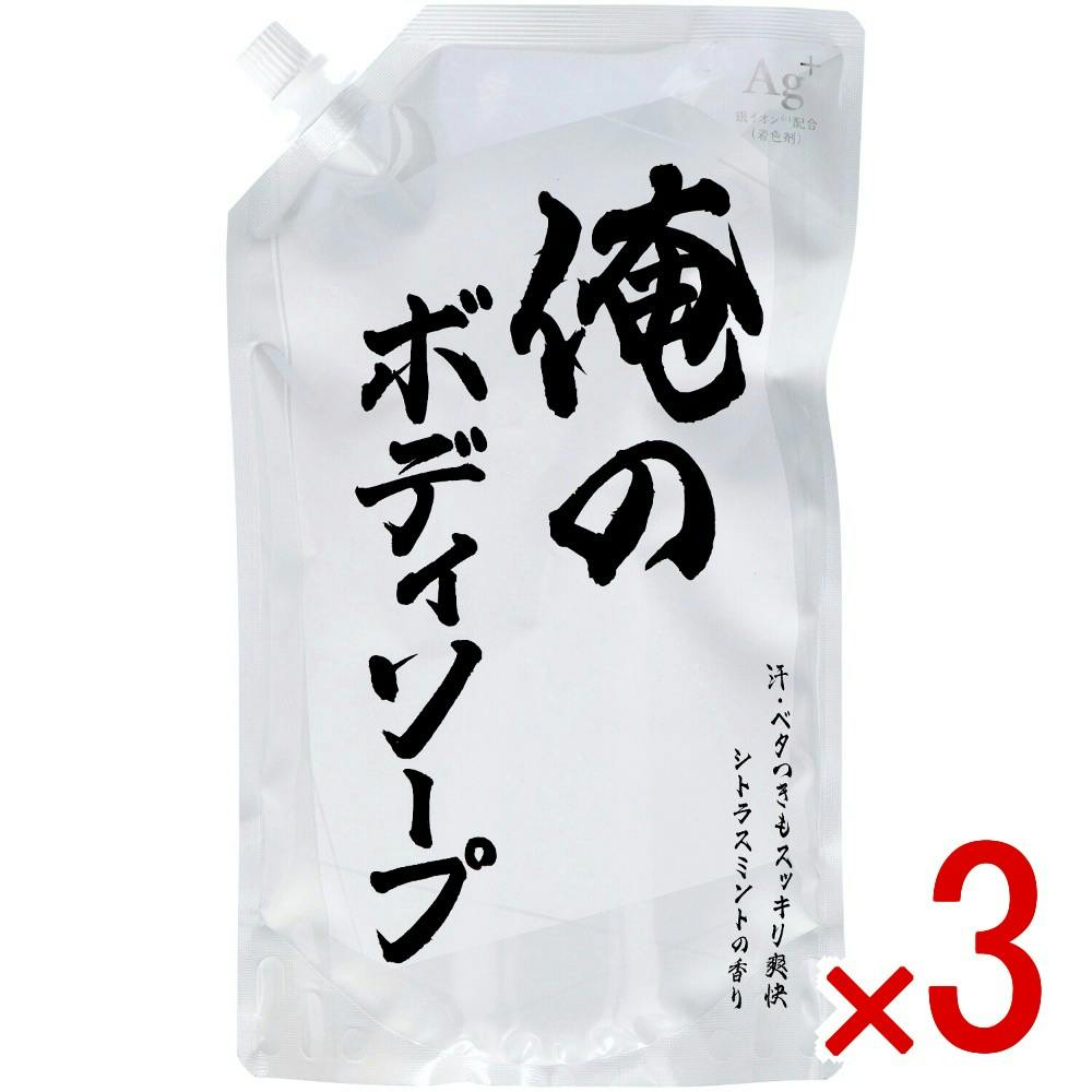 3点まとめ買い】俺のボディソープ詰替 × 3点 ミツエイ 銀イオン配合