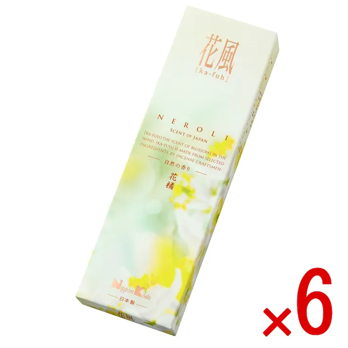 【6点まとめ買い】花風 花橘 小バラ詰 × 6点 日本香堂 花橘の爽やかで明るい、シトラスフローラルの香りのお線香です。 【送料込み】