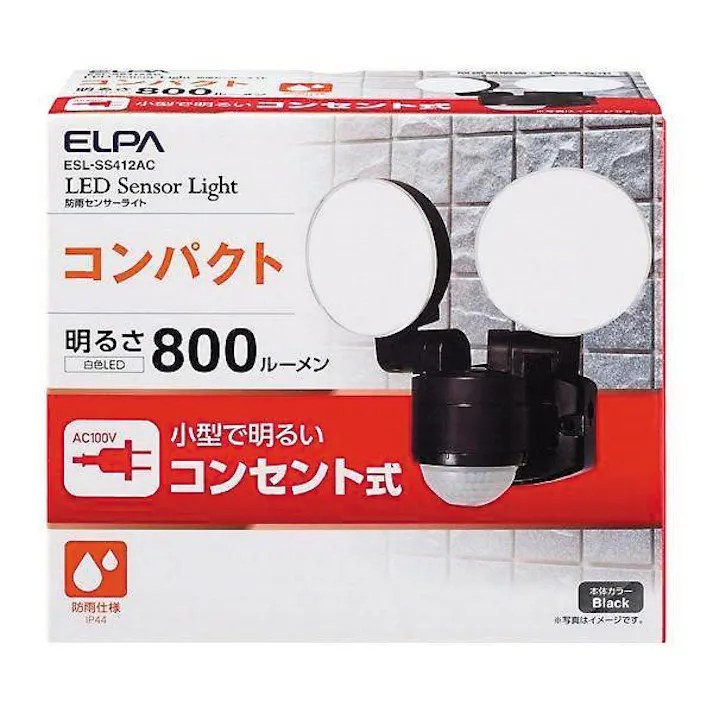箱痛みのアウトレット品 ELPA コンセント式 センサーライト ESL-SS412AC 1958-4 分離 人感センサーライト 強力 4901087216543