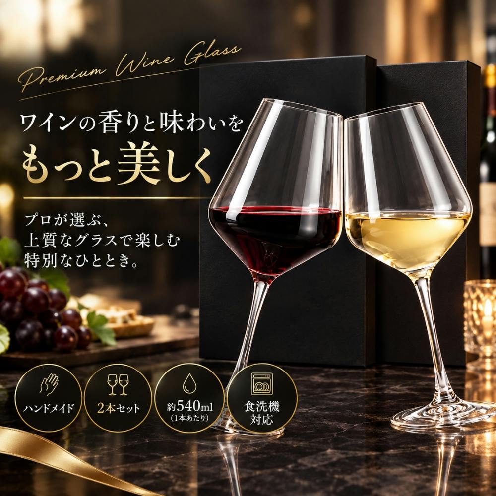 ワイングラス 【職人仕上げの本格香るwineglass】ハンドメイド