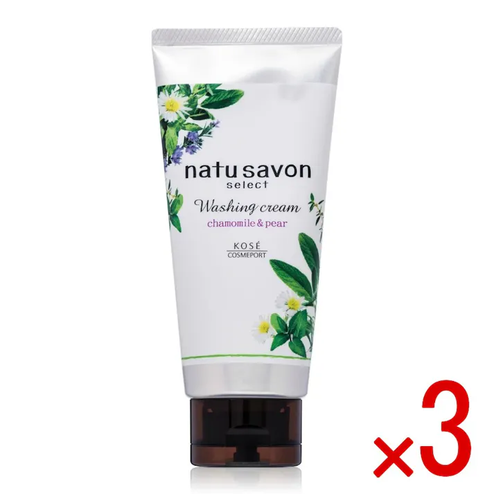 【3点まとめ買い】ナチュサボン セレクト ホワイトウォッシングクリーム × 3点 コーセーコスメポート やさしさにこだわりぬいた厳選ボタニカル処方 やさしさにこだわりぬいた厳選ボタニカル処方の洗顔フォーム 【送料込み】
