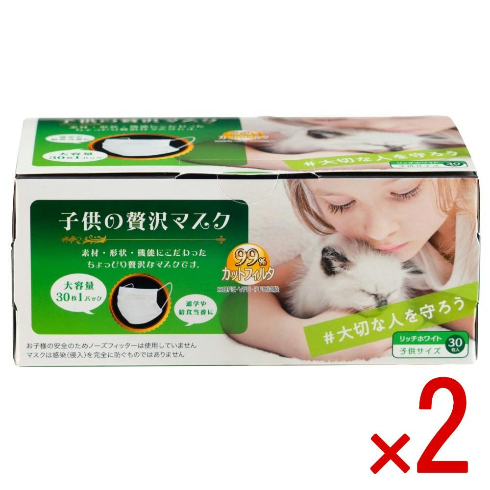 2点まとめ買い】子供の贅沢マスク × 2点 原田産業 着け心地・使い勝手