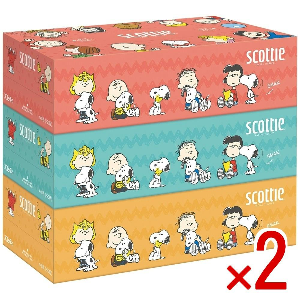【2点まとめ買い】スコッティ スヌーピー × 2点 日本製紙クレシア 幅広い年代に愛されているスヌーピーデザイン  【送料込み】