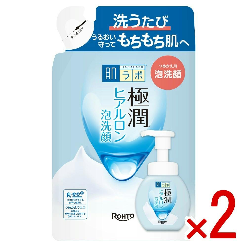2点まとめ買い】肌ラボ 極潤ヒアルロン泡洗顔 詰替え × 2点 ロート製薬