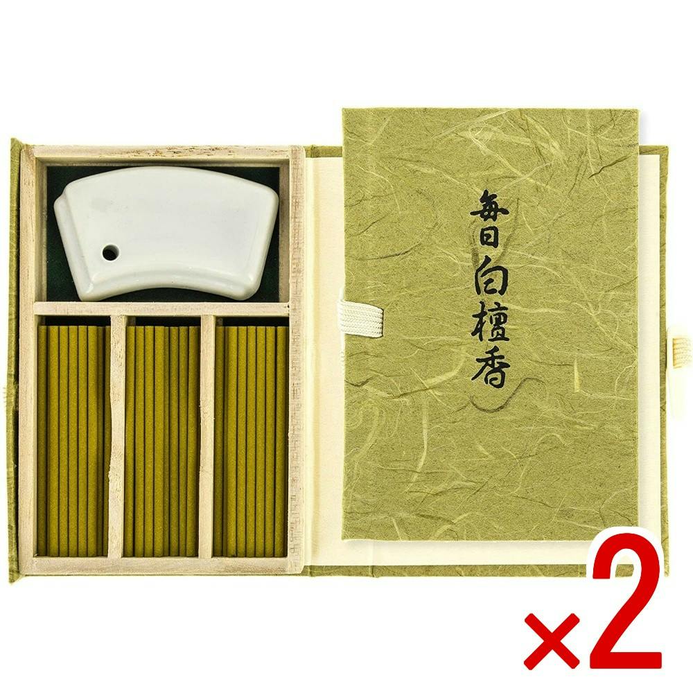 2点まとめ買い】毎日白檀香 スティック60本入 × 2点 日本香堂 【送料