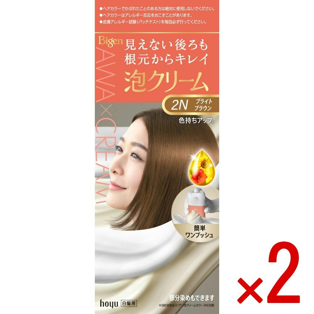 2点まとめ買い】ビゲン 泡クリームカラー 2N ブライトブラウン × 2点
