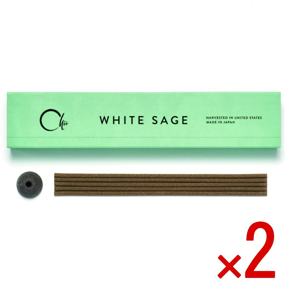 2点まとめ買い】CHIE WHITE SAGE スティック × 2点 日本香堂 清涼感の
