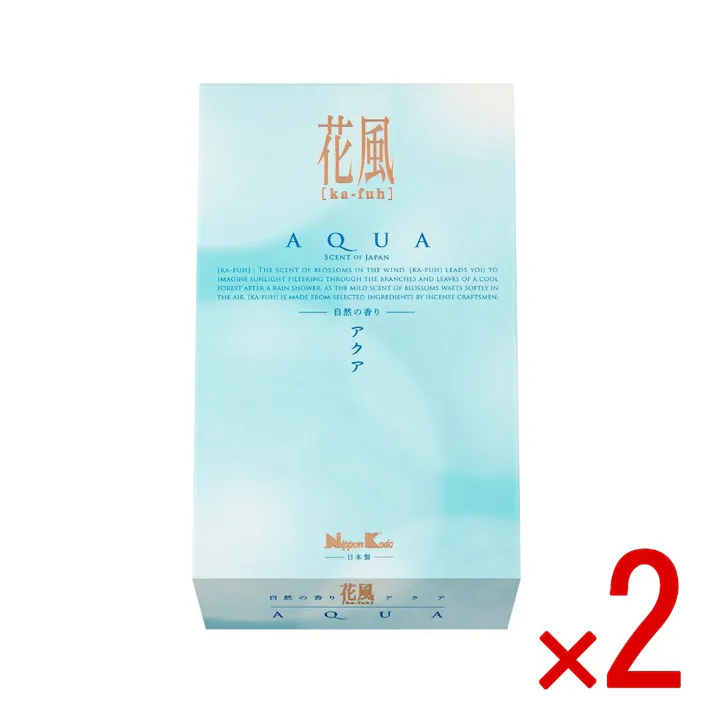 【2点まとめ買い】花風 アクア バラ詰 × 2点 日本香堂 湧きいずる泉のような、清々しく心も澄みきる香りです 【送料込み】