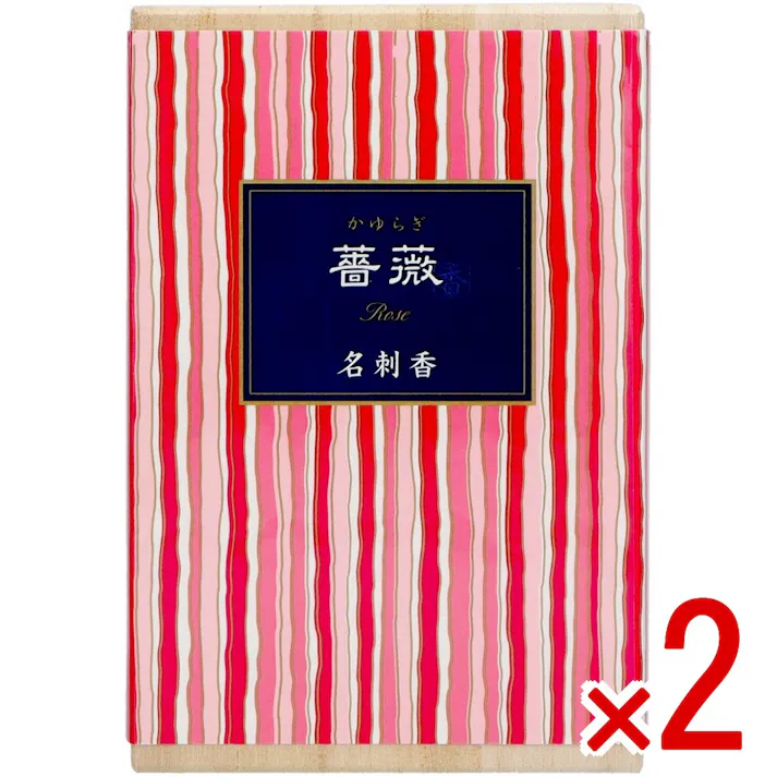 【2点まとめ買い】かゆらぎ 薔薇 名刺香 桐箱6入 × 2点 日本香堂 【送料込み】