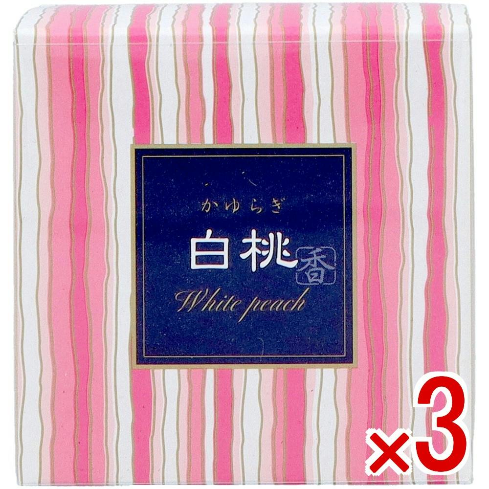 3点まとめ買い】かゆらぎ 白桃 コーン12個入 香立付 × 3点 日本香堂