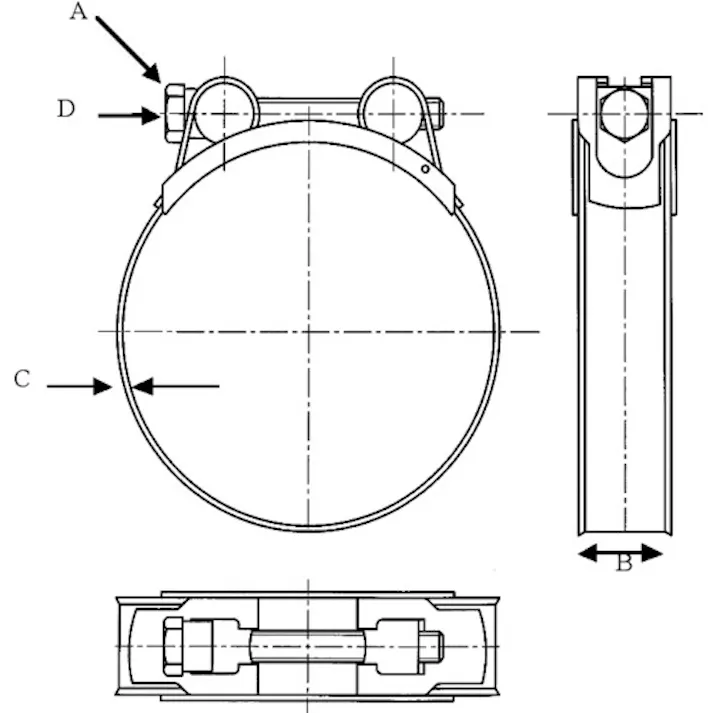 【CAINZ-DASH】JUBILEE社 スーパークランプ 取付径122-130mm (2個入) JSC130MS【別送品】